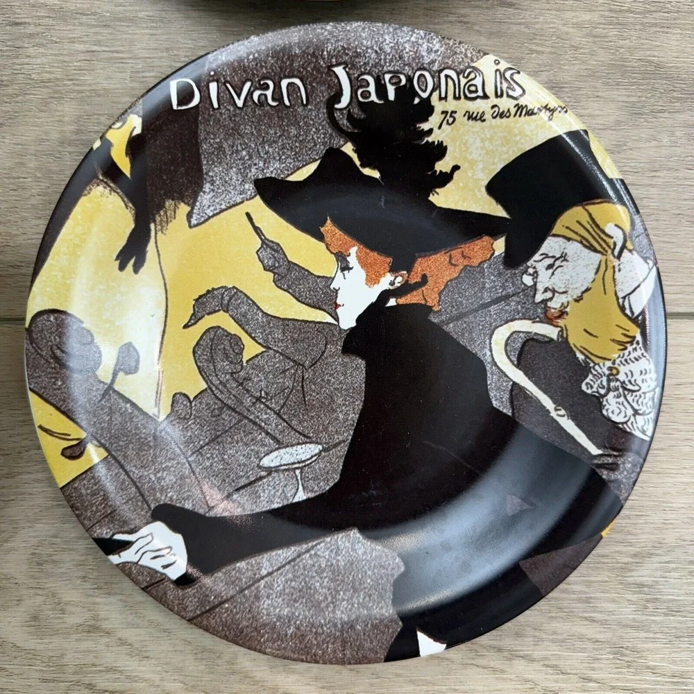 Toulouse Loutrec Salad Plates Centrum Vintage‎ Posters Set Of 4 Art Nouveau
